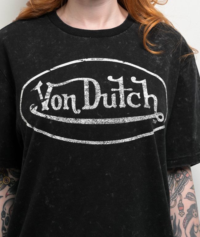 Von Dutch Oval Slate Washed T-Shirt - thumbnail 3