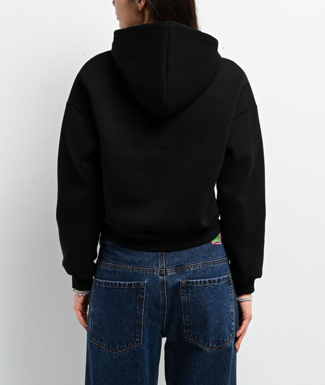 Von Dutch Patch Art Black Crop Hoodie - thumbnail 2