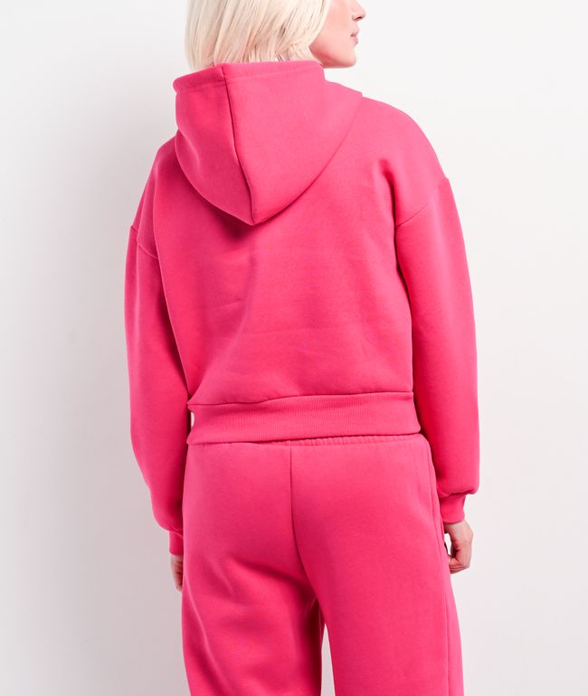 Von Dutch Pink Cropped Hoodie - thumbnail 2