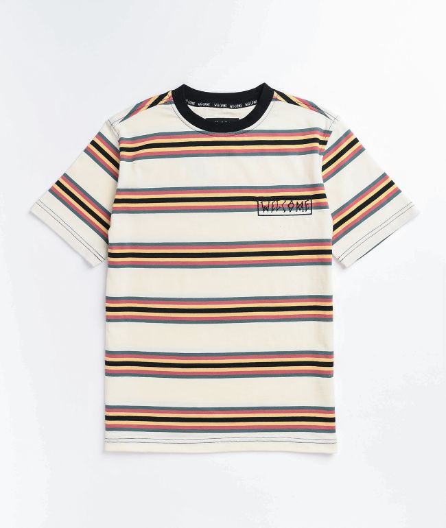 Welcome Baja Stripe Ivory T-Shirt