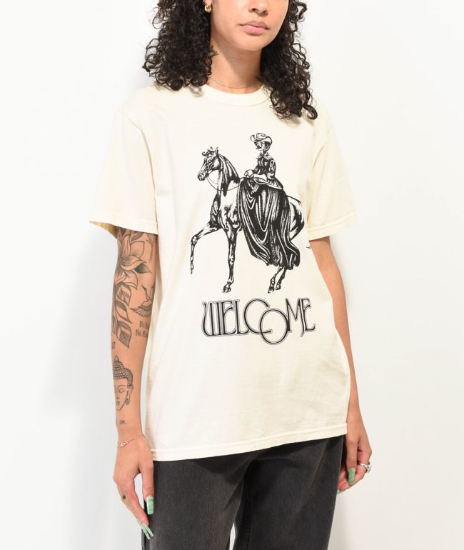 Welcome Cowgirl Bone T-Shirt