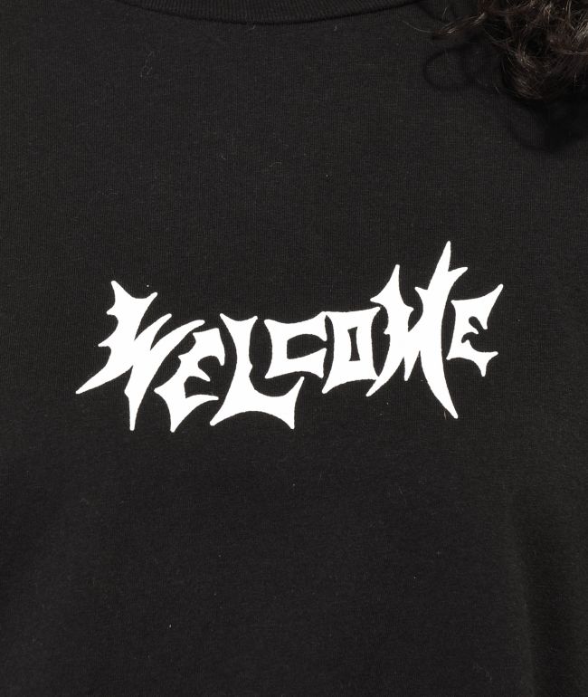 Welcome Vamp Black Crop T-Shirt - thumbnail 2