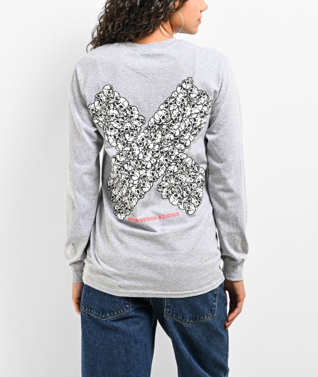 XPLR Bones Grey Long Sleeve T-Shirt