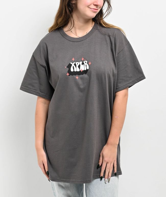 XPLR Currently Fighting Demons Charcoal T-Shirt - thumbnail 2