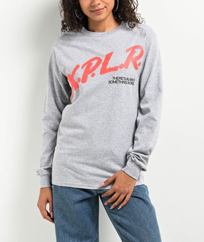XPLR Dare Grey Long Sleeve T-Shirt