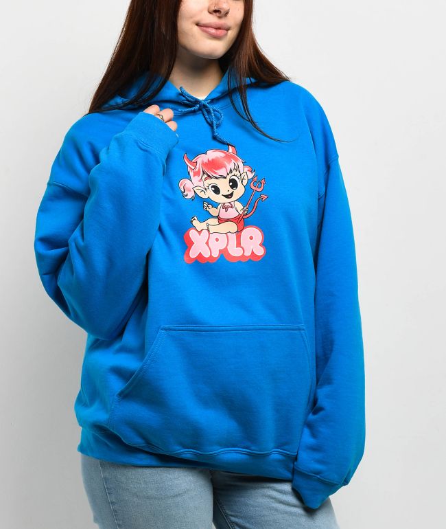 XPLR Devil Girl Sapphire Hoodie