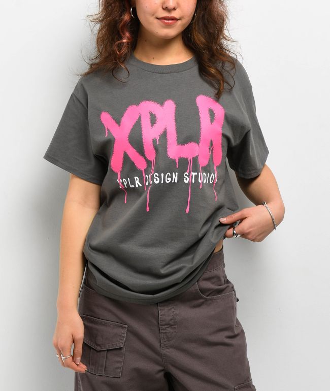 XPLR Graffiti V2 Charcoal T-Shirt