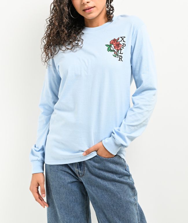 XPLR Grave Light Blue Long Sleeve T-Shirt - thumbnail 2