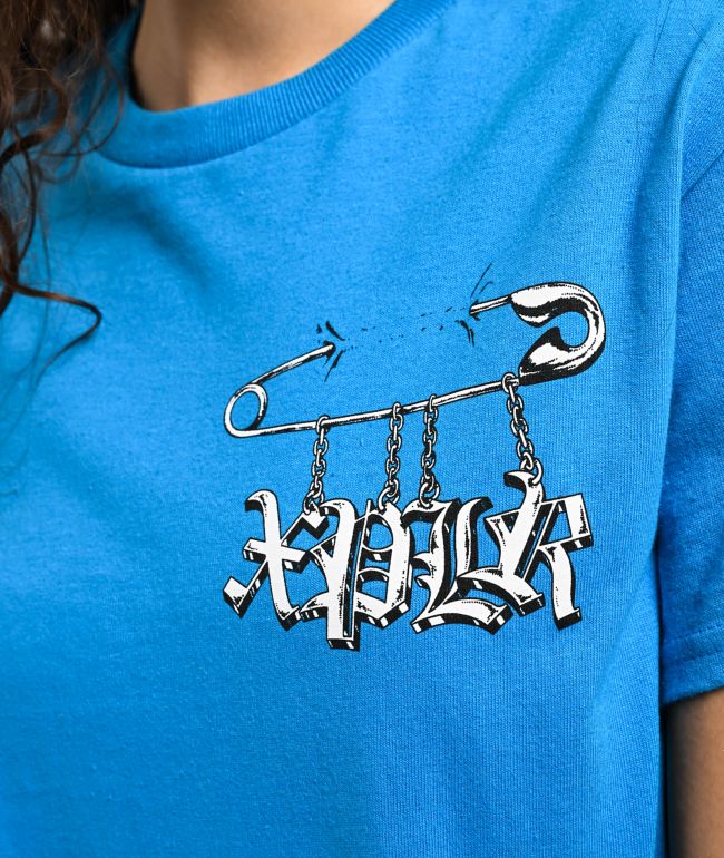 XPLR Punk Pin Sapphire Blue T-Shirt - thumbnail 3