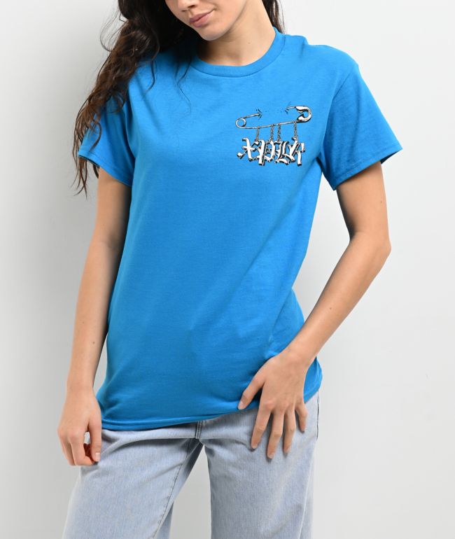 XPLR Punk Pin Sapphire Blue T-Shirt - thumbnail 2