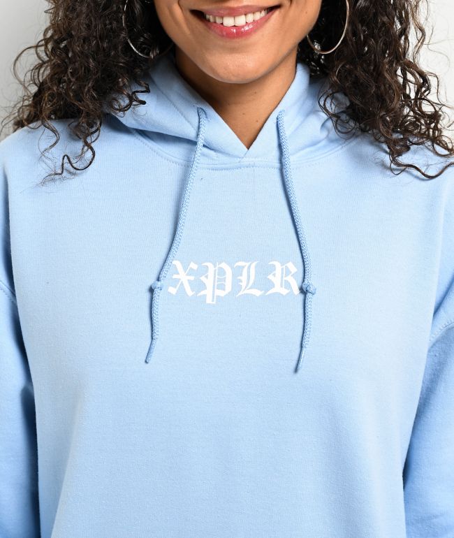 XPLR Rose Pentagram Blue Hoodie - thumbnail 3