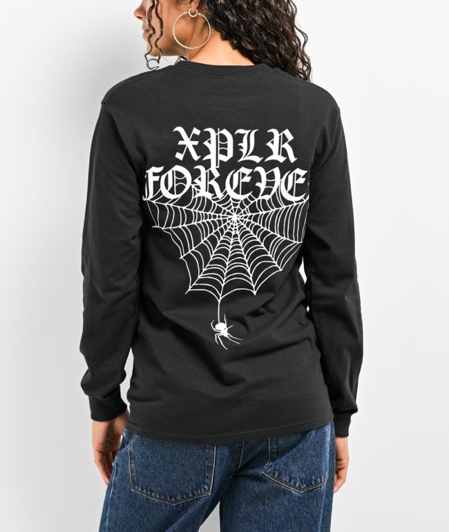 XPLR Spider Black Long Sleeve T-Shirt