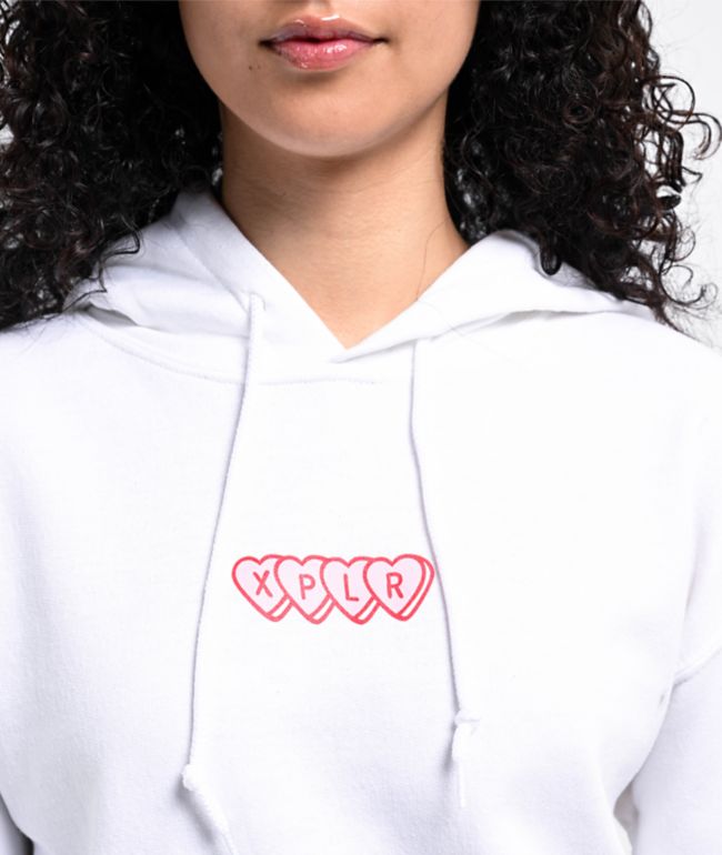 XPLR Valentine White Hoodie - thumbnail 3