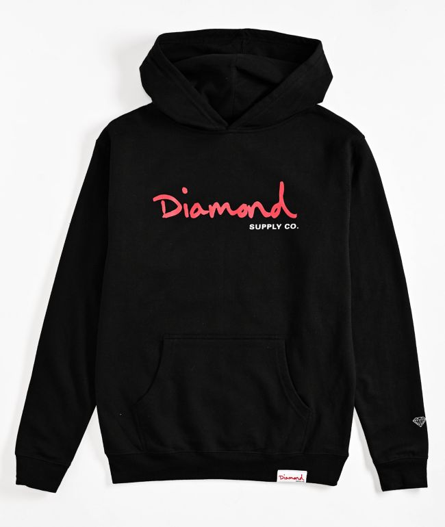 Diamond Supply Co. Kids OG Script Black Hoodie - thumbnail 4