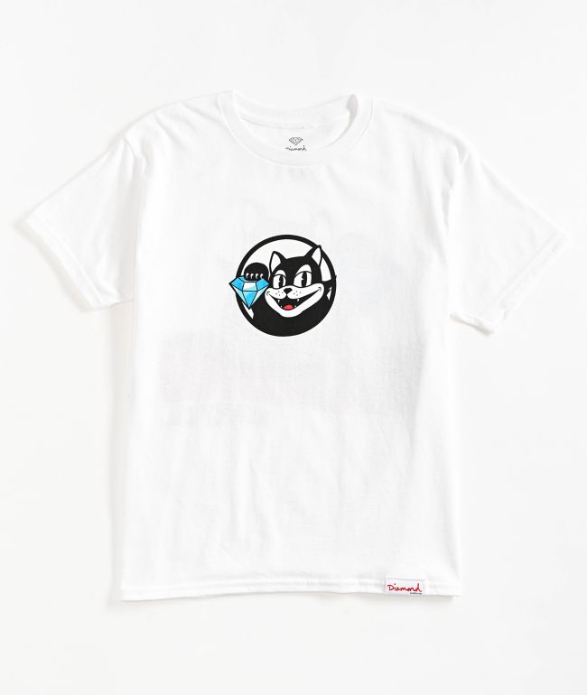 Diamond Supply Co. Kids Diamond Cat White T-Shirt - thumbnail 3