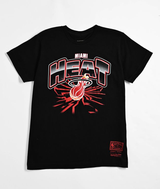 Mitchell & Ness Kids Miami Heat Black T-Shirt - thumbnail 3