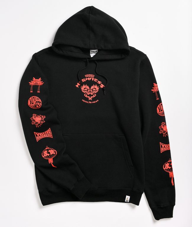 Your Highness Chasing The Dragon Black Hoodie - thumbnail 2