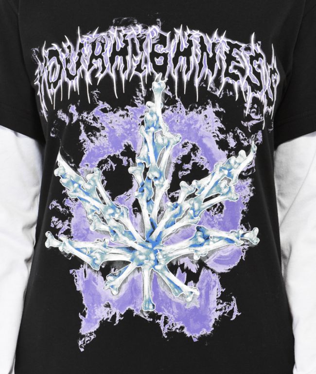 Your Highness Distal Black 2Fer Long Sleeve T-Shirt - thumbnail 3