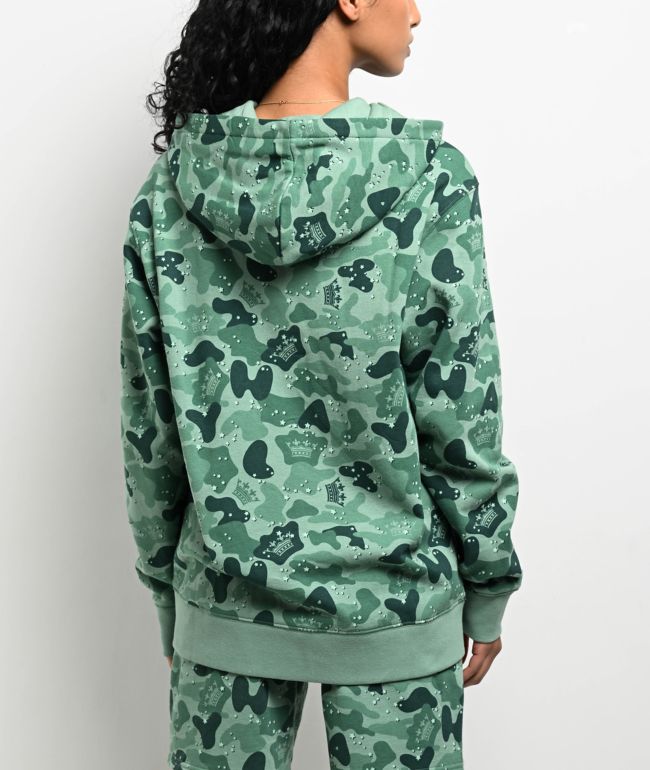 Your Highness Ocean Camo Green Zip Hoodie - thumbnail 2