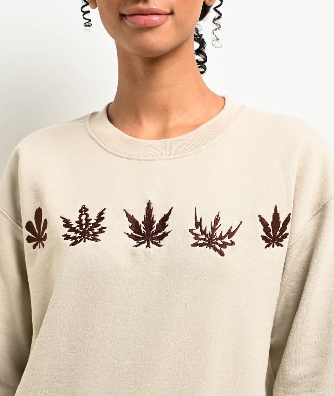 Your Highness Plant Network Beige Crewneck Sweatshirt - thumbnail 3