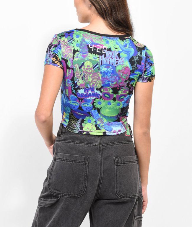 Your Highness Ruckus Print Crop Top - thumbnail 2