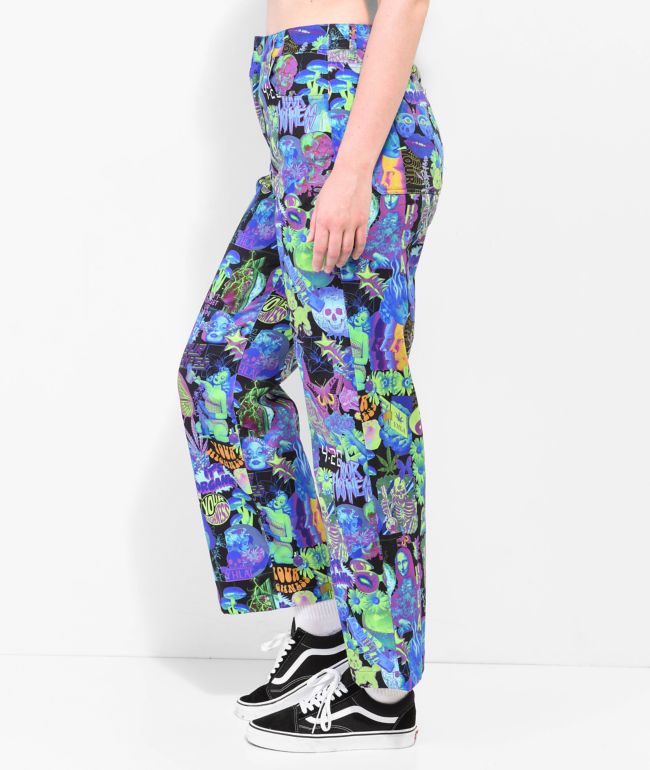 Your Highness Ruckus Print Purple Pants - thumbnail 3