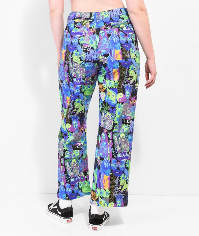 Your Highness Ruckus Print Purple Pants - thumbnail 2