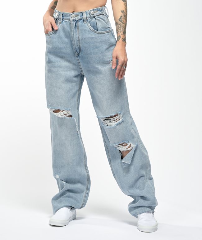 Ziggy Hi & Loose Light Wash Dad Jeans