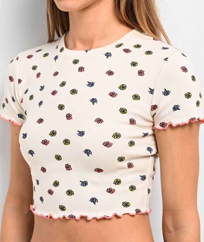 Zine Angie Ditsy Birch Crop T-Shirt - thumbnail 3