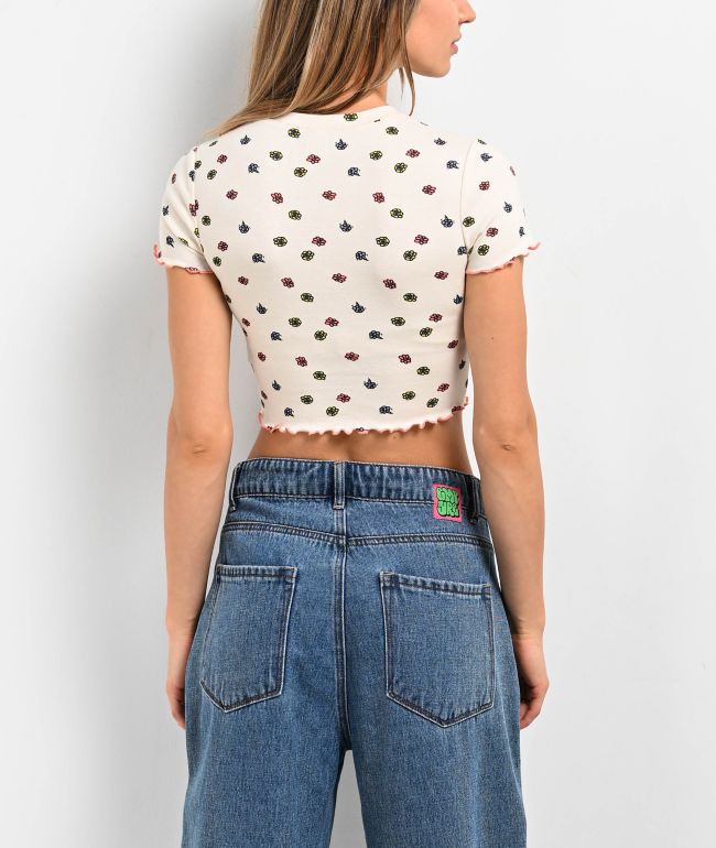 Zine Angie Ditsy Birch Crop T-Shirt - thumbnail 2