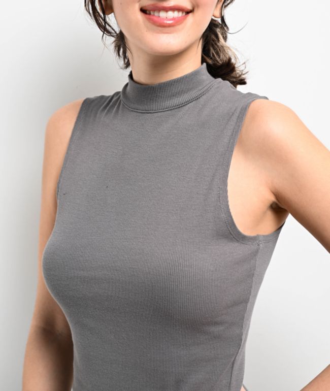 Zine Autumn Grey Bodycon Dress - thumbnail 3