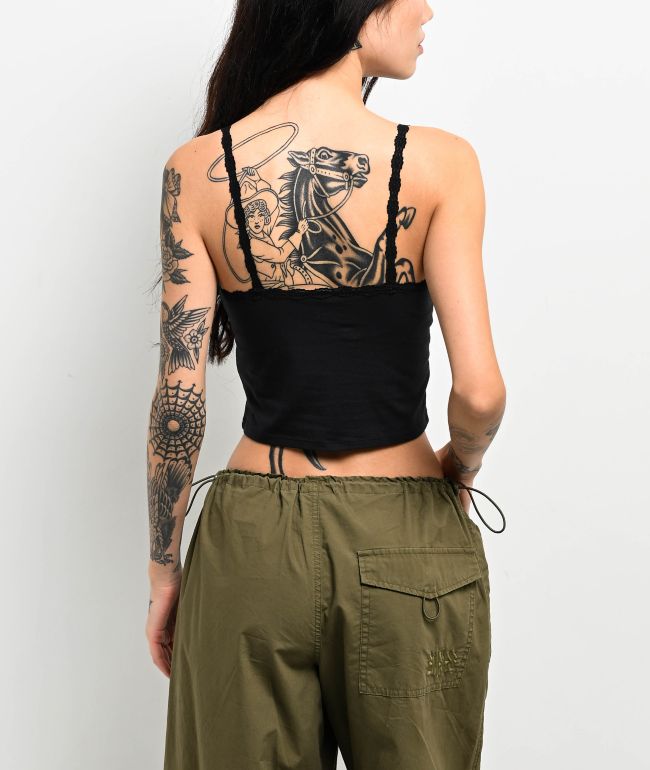 Zine Berry Caviar Crop Tank Top - thumbnail 2