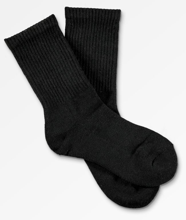 Zine Boys Black Crew Socks