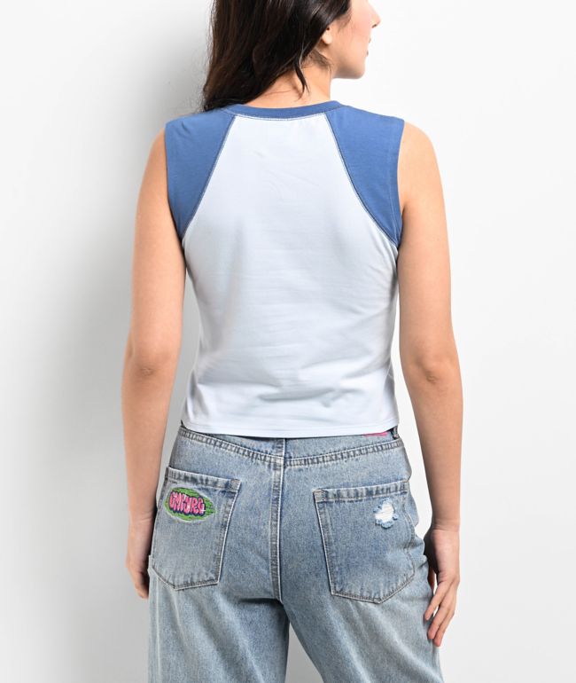 Zine Charlie Blue Raglan Tank Top - thumbnail 2