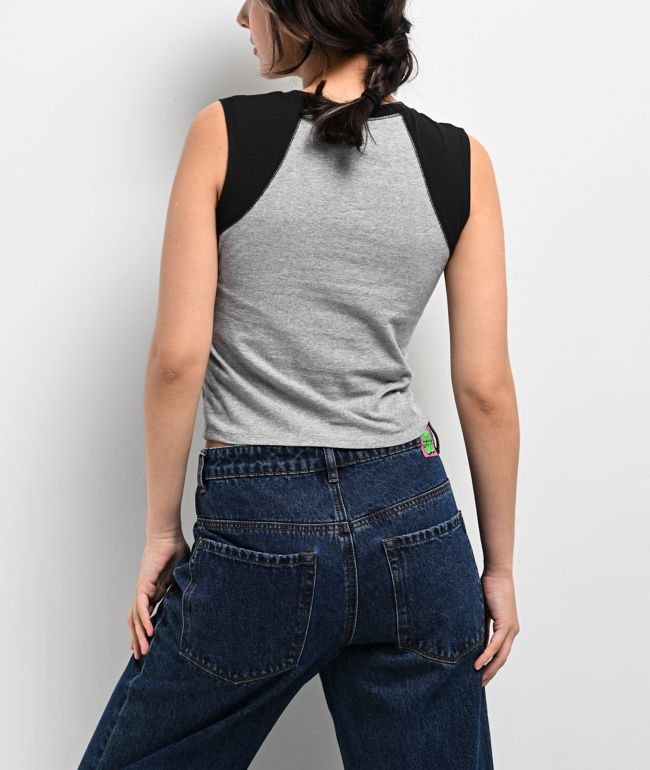 Zine Charlie Grey Raglan Tank Top - thumbnail 2