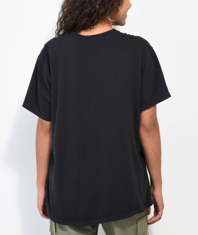 Zine Garment Dye Black T-Shirt - thumbnail 2