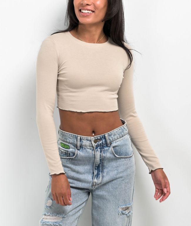 Zine Georgie Peyote Long Sleeve Crop T-Shirt