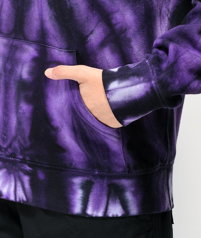 Zine Hunter Purple Tie Dye Hoodie - thumbnail 3