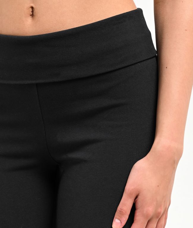 Zine Julia Black Foldover Flare Pants - thumbnail 3