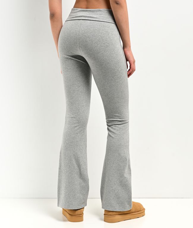 Zine Julia Grey Foldover Flare Pants - thumbnail 2