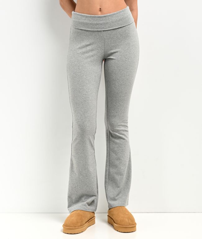 Zine Julia Grey Foldover Flare Pants