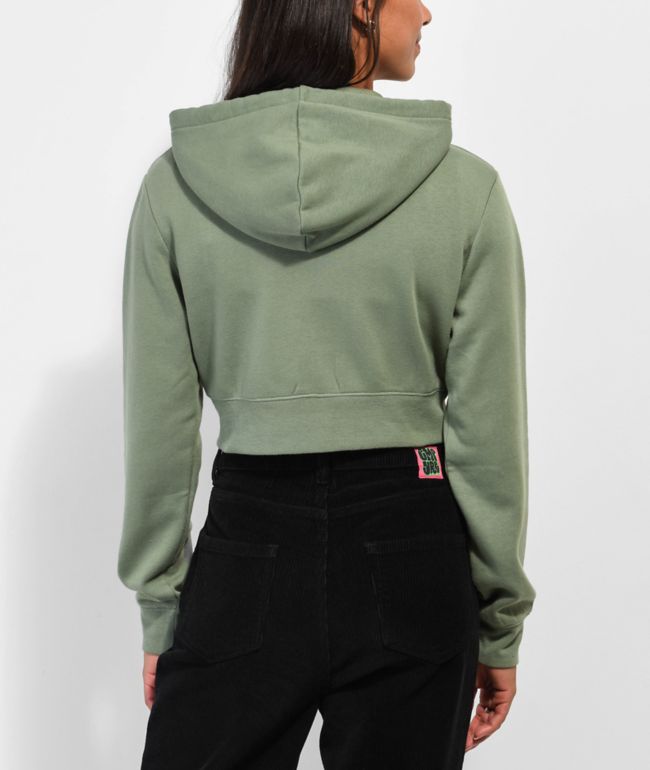 Zine Kya Green Crop Zip Hoodie - thumbnail 2