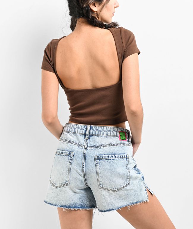 Zine Rita Carafe Open Back Crop T-Shirt - thumbnail 2