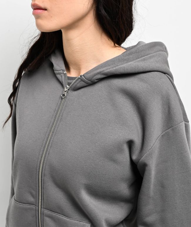 Zine Russo Grey Zip Hoodie - thumbnail 3