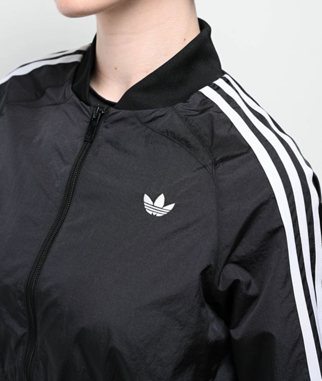 adidas Adicolor Teamgeist Black Crop Track Jacket - thumbnail 3