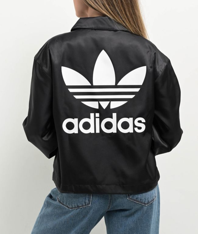 adidas Trefoil Black Coaches Jacket - thumbnail 2