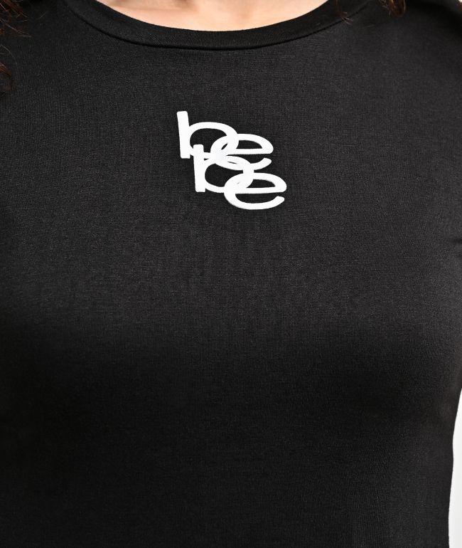 bebe Screen Logo Black T-Shirt - thumbnail 3