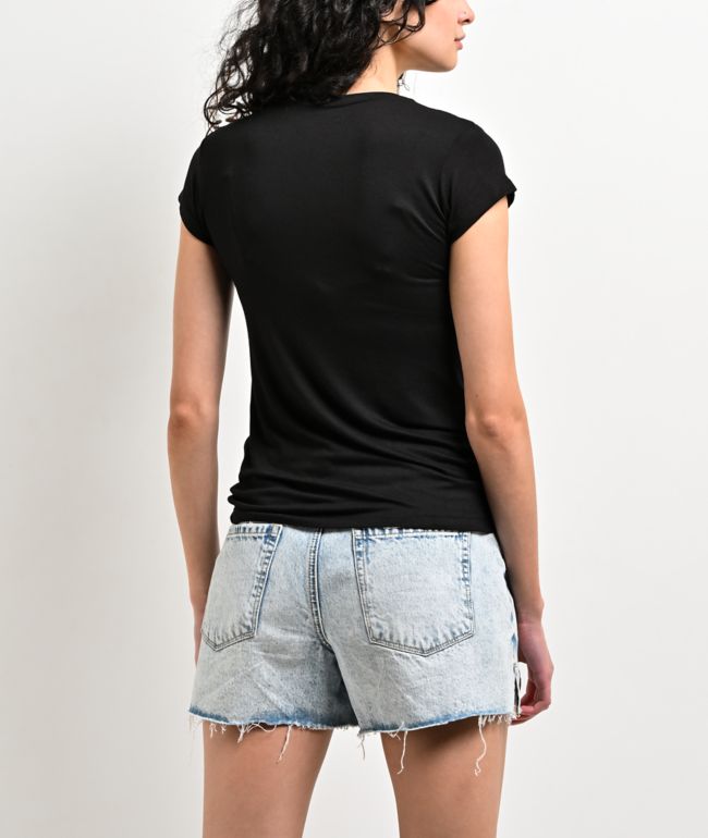 bebe Screen Logo Black T-Shirt - thumbnail 2