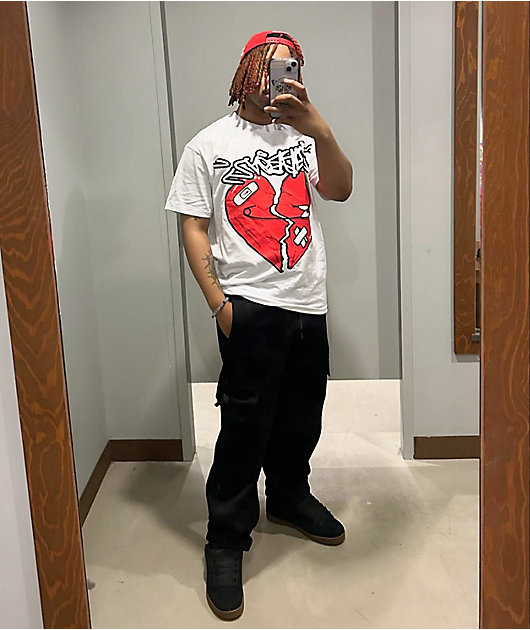 AD BOYZ by Junior H Broken Heart White T-Shirt | Zumiez