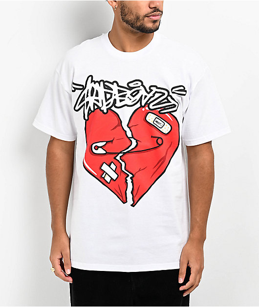 AD BOYZ by Junior H Broken Heart White T-Shirt | Zumiez
